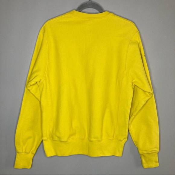 Vintage Champion Embroidered Pullover Sweatshirt-Yellow-Unisex S-Vtg-80s-90s-Y2K - Picture 2 of 10